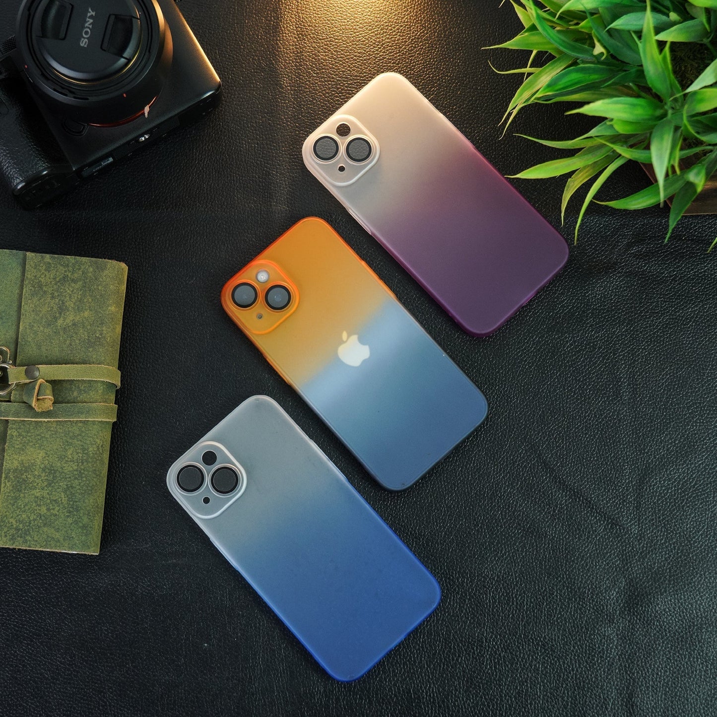 Frosted Matte Gradient Back Case - iPhone